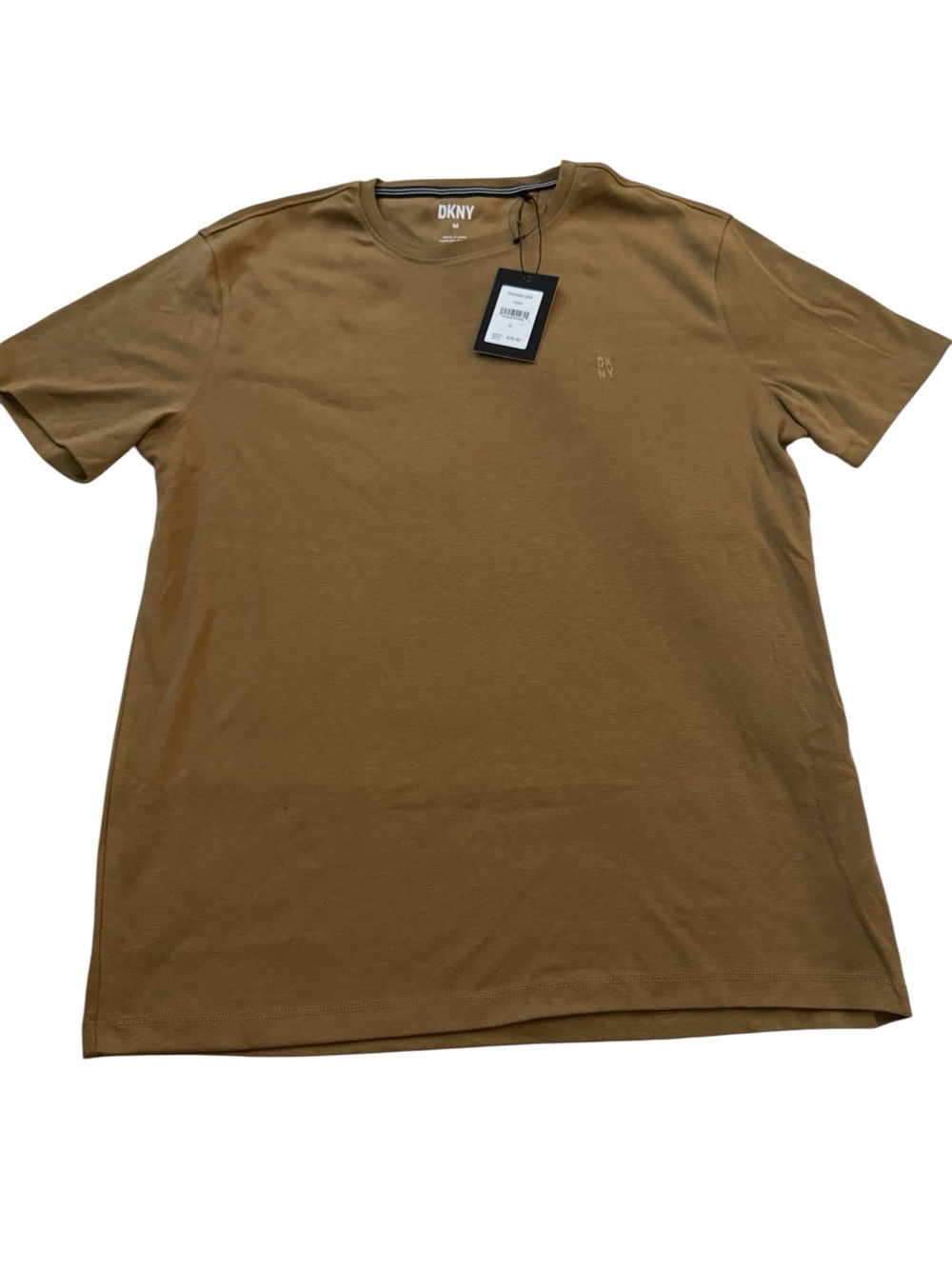 DKNY Timber Brown Crewneck Tee Medium Quiet Luxury Minimalist NWT